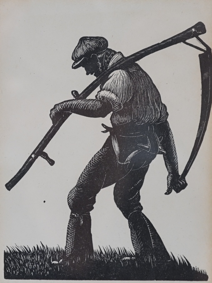 Clare Leighton (American, 1898-1989), wood engraving, 'The Farmer's Year', 9.5 x 7.5cm. Condition - good, some very minor discolouration